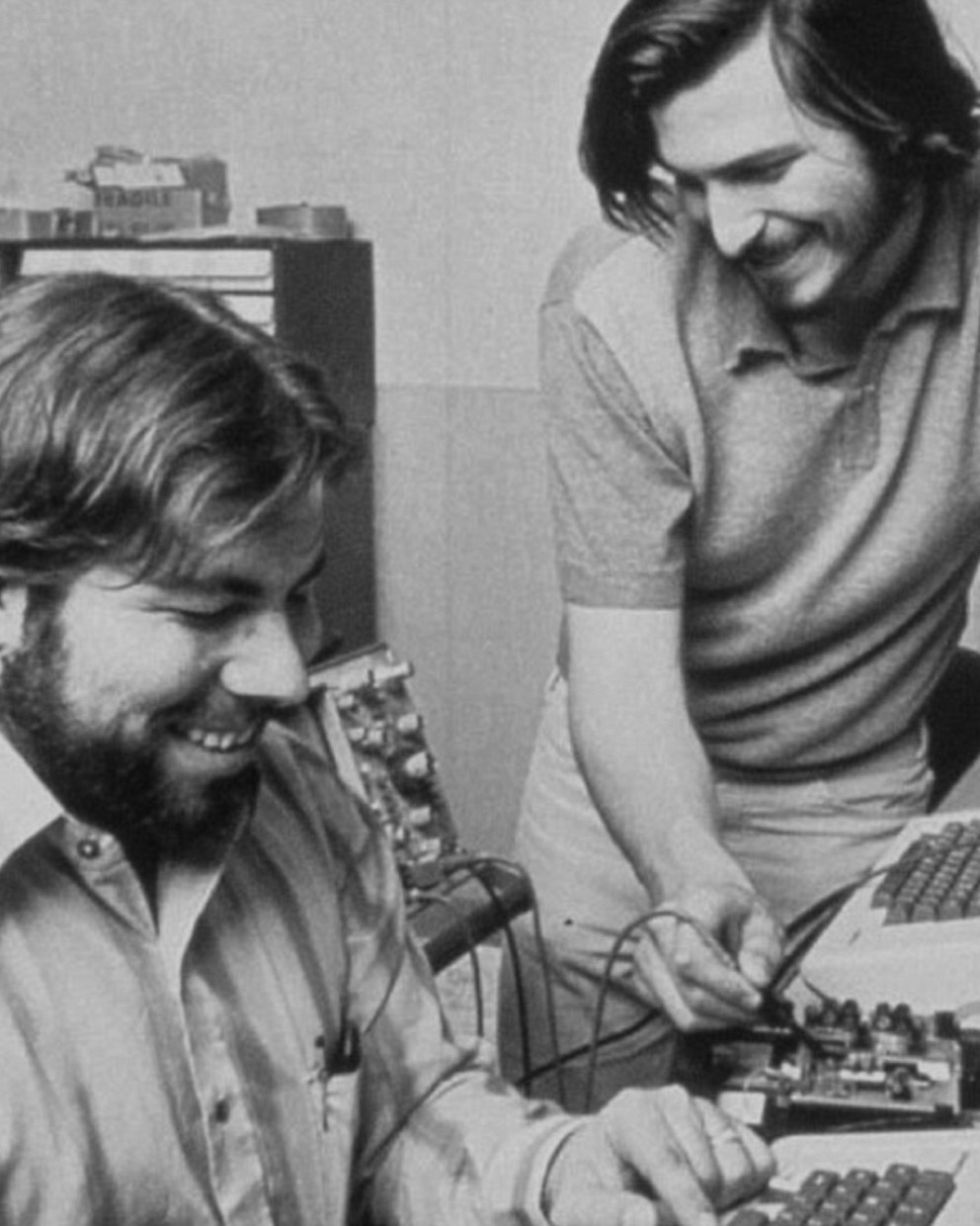 Steve Wozniak and Steve Jobs